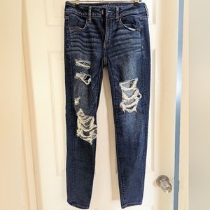 American Eagle Distressed Stretch Jeggings Size 4R NWOT